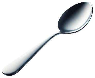 Metallic spoon